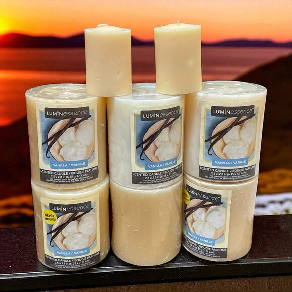 Luminessence Vanilla Scented Candle 7oz Hostess Housewarming Lot of 8 Gift Decor - Picture 11 of 11